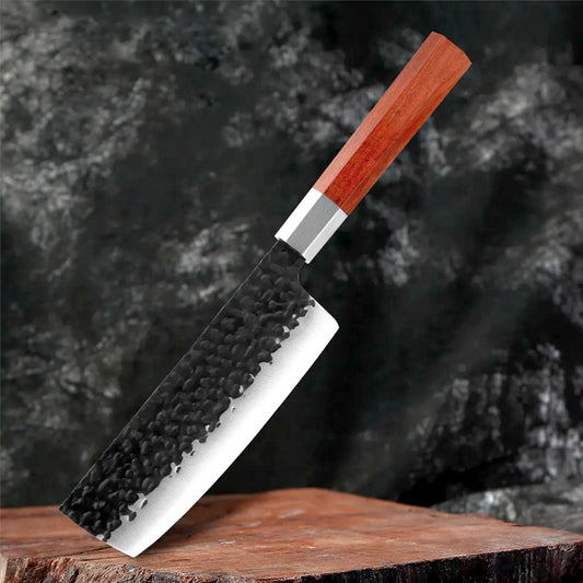 Cutit profesional Japonez Nakiri, seria JP, otel japonez HRC 60 calire manuala, maner Delux Pakka