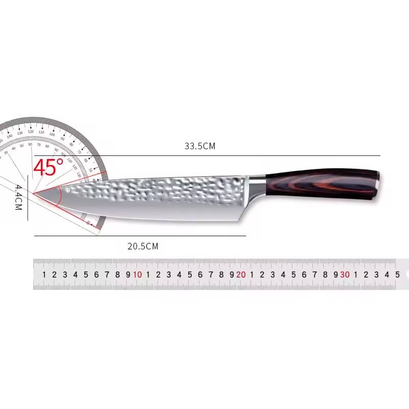 Cutit bucatar Chef design damascus dimensiuni
