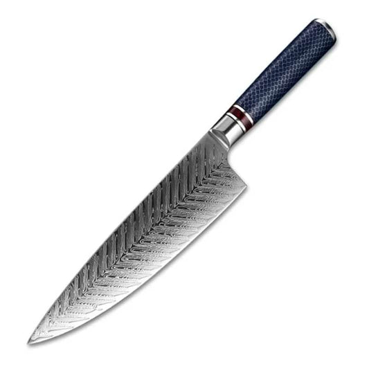 Cutit profesional Chef, Damascus L67 HRC 60, maner VG10