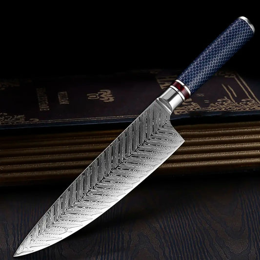 Cutit profesional Chef, Damascus L67 HRC 60, maner VG10