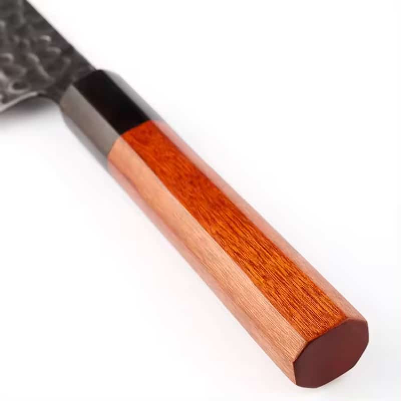 Cutit japonez Santoku maner lemn exotic