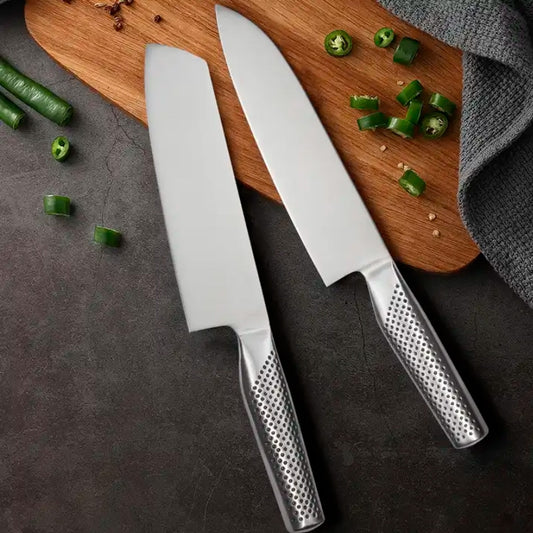 Cutit profesional cu maner integrat - Santoku seria GL, otel japonez HRC 60, maner otel